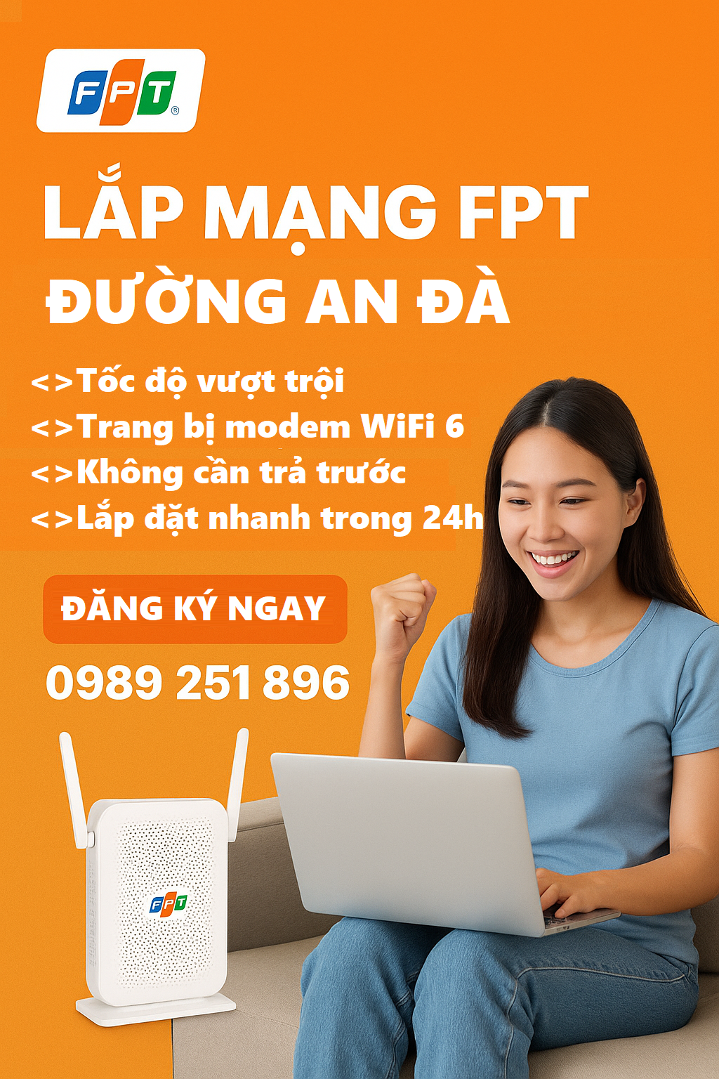 Lắp Mạng FPT đường An Đà