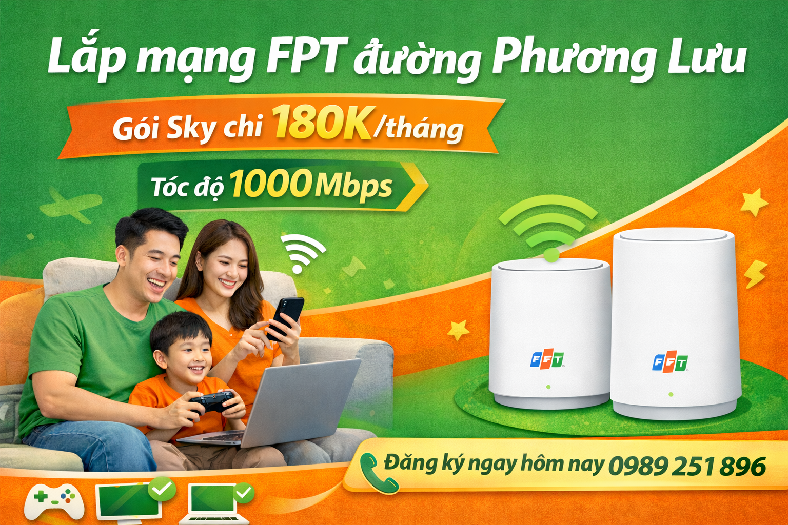 lắp mạng FPT đường Phương Lưu