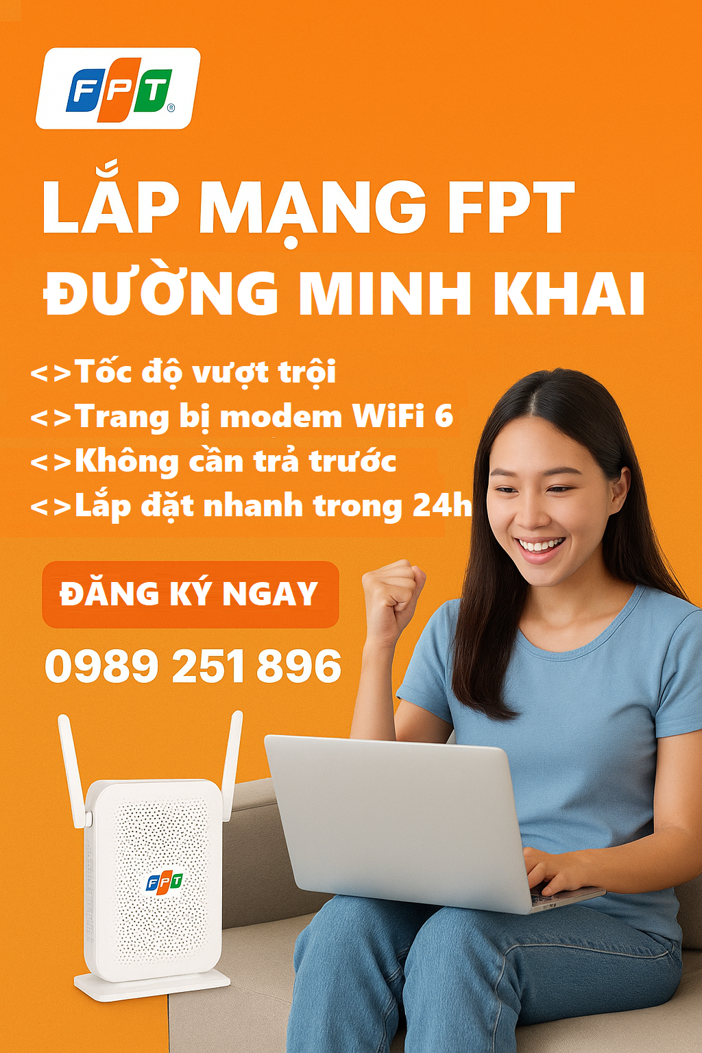 Lắp Mạng FPT đường Minh Khai